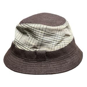 Henschel Hat Co Hat Cap Fitted Mens Large Brown Plaid Wool Cotton Blend Winter